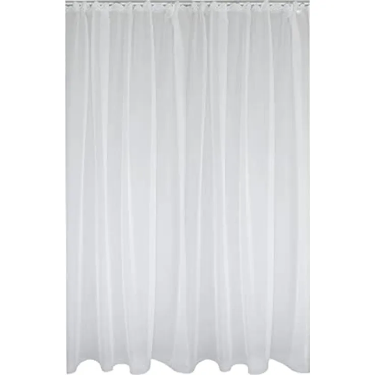 Haus und Deko Gardine Voile Dekoschal Gardine Emotion weiß Organza Vorhang Kräuselband weiß (1 St), Kräuselband, transparent, Polyester