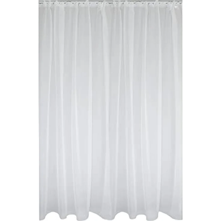 Haus und Deko Gardine Voile Dekoschal Gardine Emotion weiß Organza Vorhang Kräuselband weiß (1 St), Kräuselband, transparent, Polyester – Bild 1