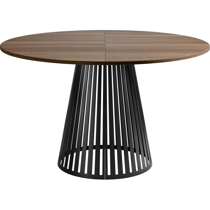 Esstisch Cumair 100 (Farbe: Schwarz / Nuss Franklin Tobacco)