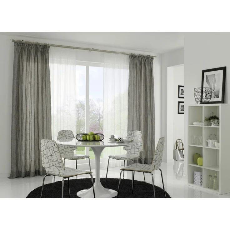 Gardinia Gardinenstange mit Innenlauf Chicago 20 mm edelstahl-optik 120 cm – Bild 3