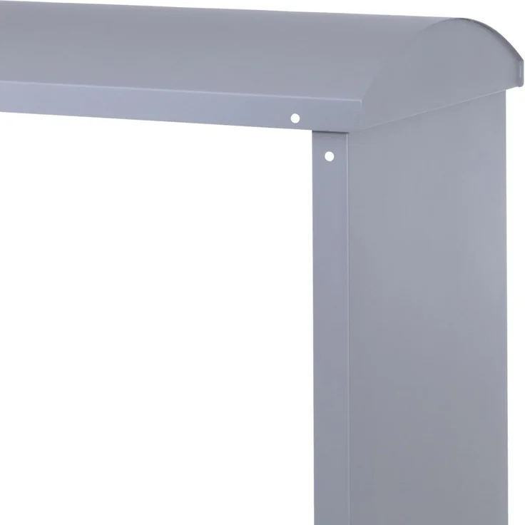 Brennholzlager HWC-P77, Kamin-/Feuerholzregal Holzlager Holzunterstand Outdoor Metall 160x98x50cm ~ grau – Bild 7