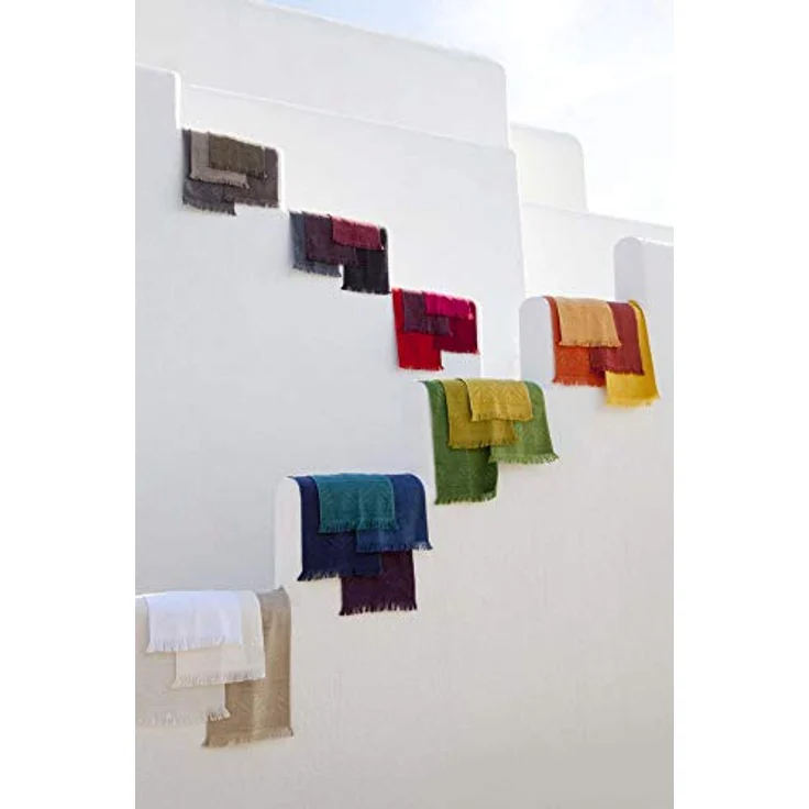 Vivaraise Duschtuch Zoé, Weiß, 100% Baumwolle, 70x140 cm, strapazierfähig mit Fransenverarbeitung – Bild 6