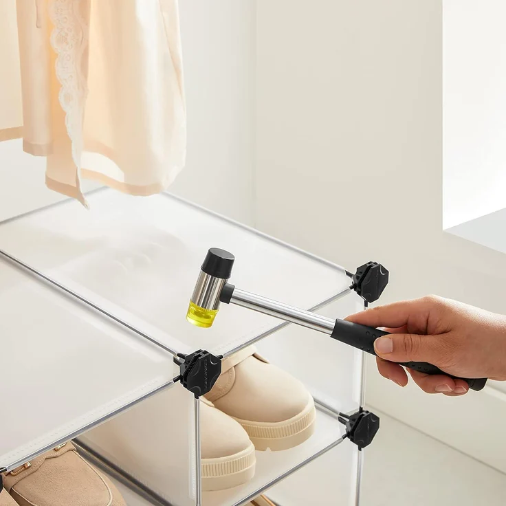 Songmics Ineinandergreifendes Schuhregal, rechteckiger Aufbewahrungs-Organizer, modulares DIY-Aufbewahrungsregal mit 15 – Bild 7