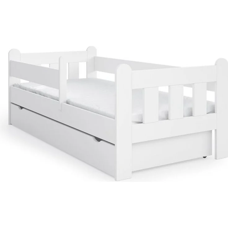 Kids Collective Kinderbett 80x160 | 80x180 | 90x200 cm mit Schublade, Rausfallschutz & Lattenrost in weiß 160x80 Mädchen Jungen Bett – Bild 4