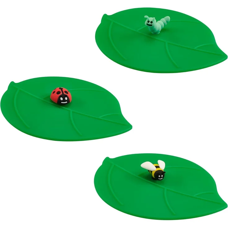 Lurch 210304 Mein Deckel Garten 3er Set Glasabdeckungen aus Premium-Platin-Silikon 10,5 x 12,5 cm – Bild 1
