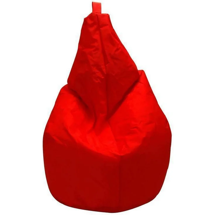 Dmora Pouf Angillina, Mehrzwecksessel, Sitzsack, Hockerhocker, Made in Italy, 80x80 h120 cm, Rot