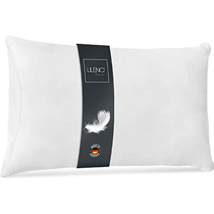 LILENO HOME Federkissen 40x80 cm [1er Set] - Kissen 40x80 cm aus Federn als Kopfkissen, Schlafkissen u. Bettkissen perfekt für Allergiker und Kinder - Federkernkissen mit je 600 g – Bild 2