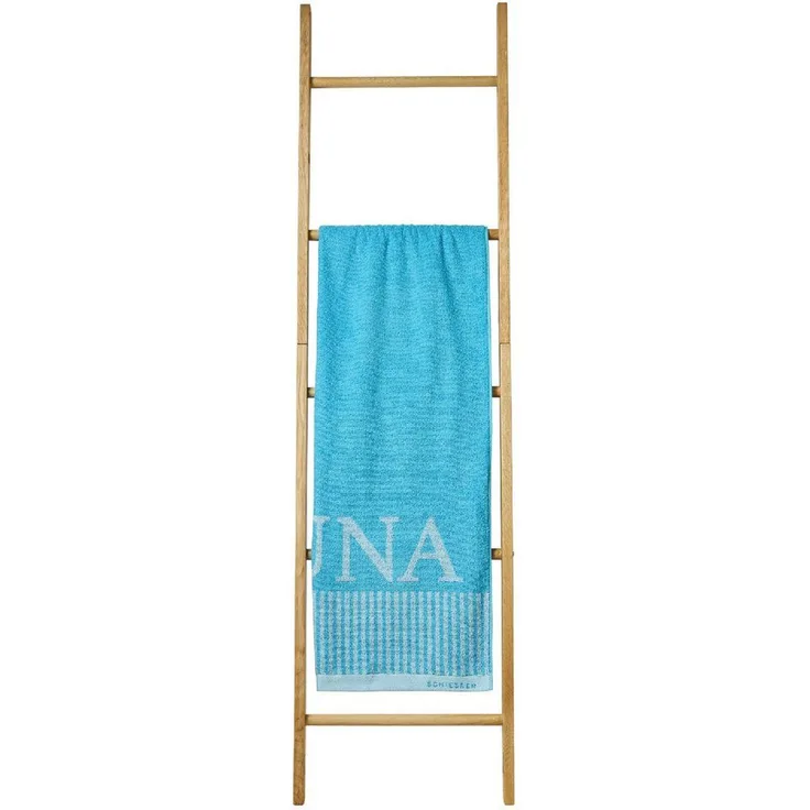 Schiesser 'Rom' Saunatuch, Baumwollfrottier türkis, 75 x 200 cm