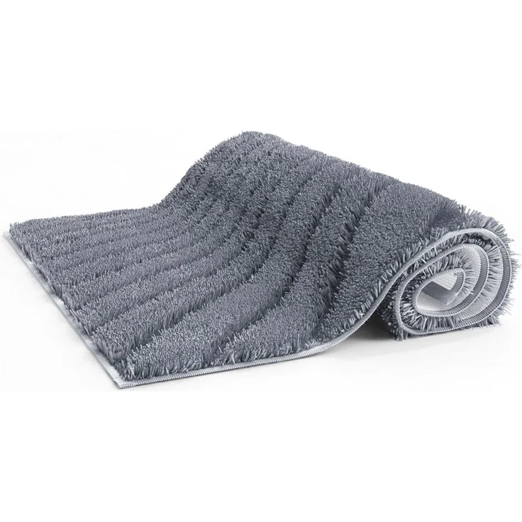 Grund Badematte Caffi, Höhe 20 mm, rutschhemmend beschichtet, fußbodenheizungsgeeignet, Polyester, rechteckig, Zeitlos schönes Wellenmuster, mit Hoch-Tief, 5 Jahre Garantie – Bild 4