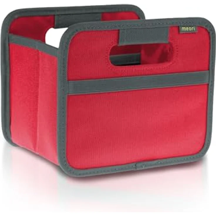Meori Aufbewahrungsbox Klappbox Ordnungssystem Faltbox Mini 1,8 l Hibiskus rot Uni – Bild 1