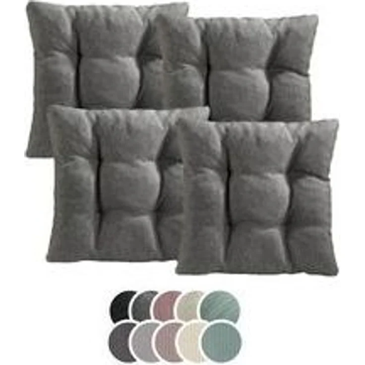 XDREAM Stuhlkissen Sitzkissen Set (2er & 4er) für Stühle und Bänke, robuste Polsterauflage für indoor und outdoor, 38x38x6 cm – Bild 6