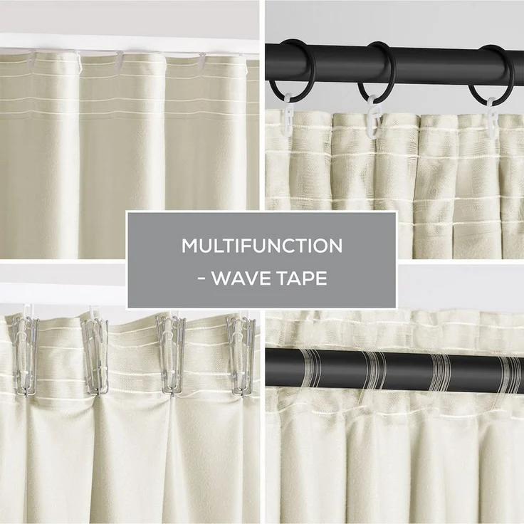 Restilo Gardine Gardine Multifunktionsband Kräuselband Vorhang Verdunkelnd Samt Textil (1 St), Kräuselband, verdunkelnd, Samt Textilien, mit Raffhalter – Bild 2