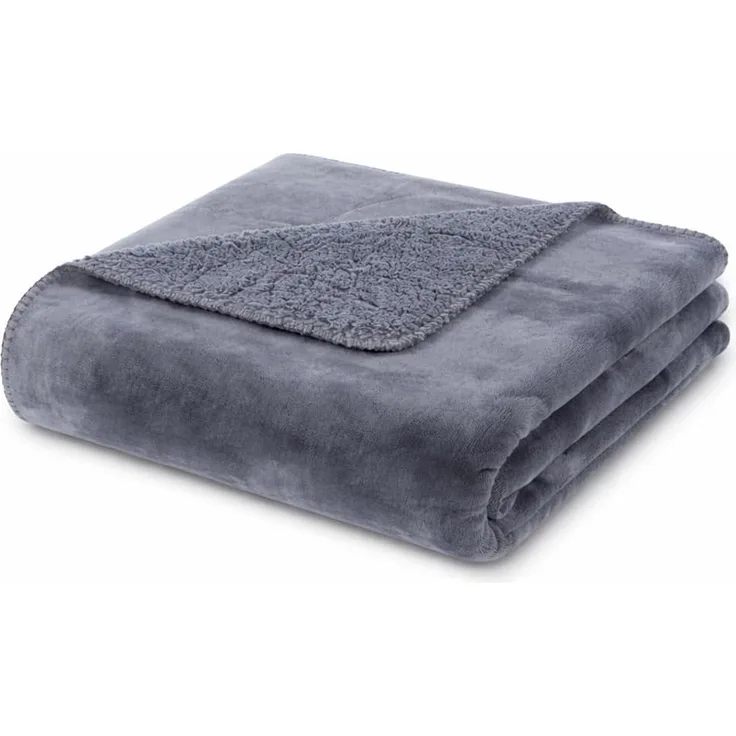 Wohndecke Flanell und Sherpa, VIVA Home, Oberseite weicher Flanell und Rückseite wärmendes Sherpa
