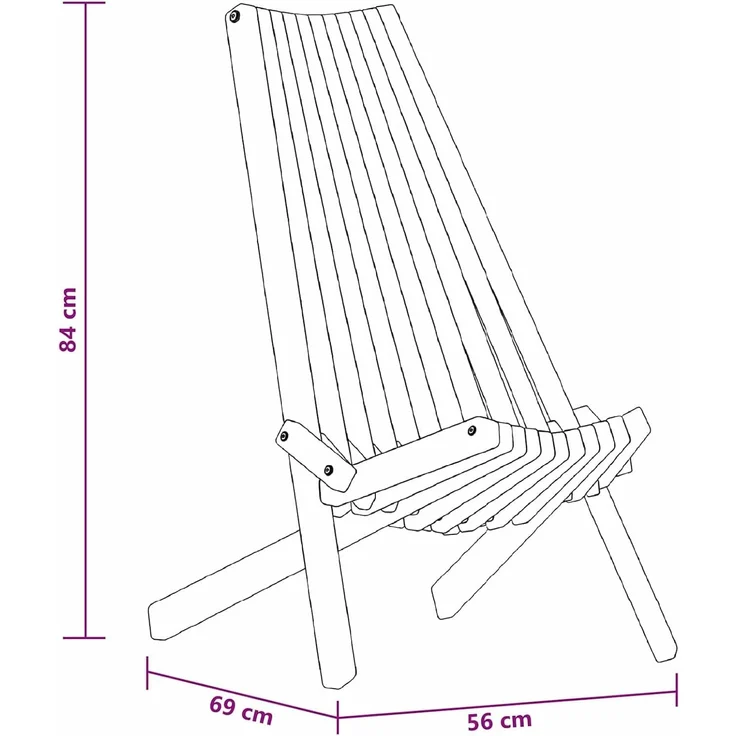 vidaXL Stuhl 2 pcs Braun 69 x 56 x 84 cm Massivholz Akazie 4103891 – Bild 3