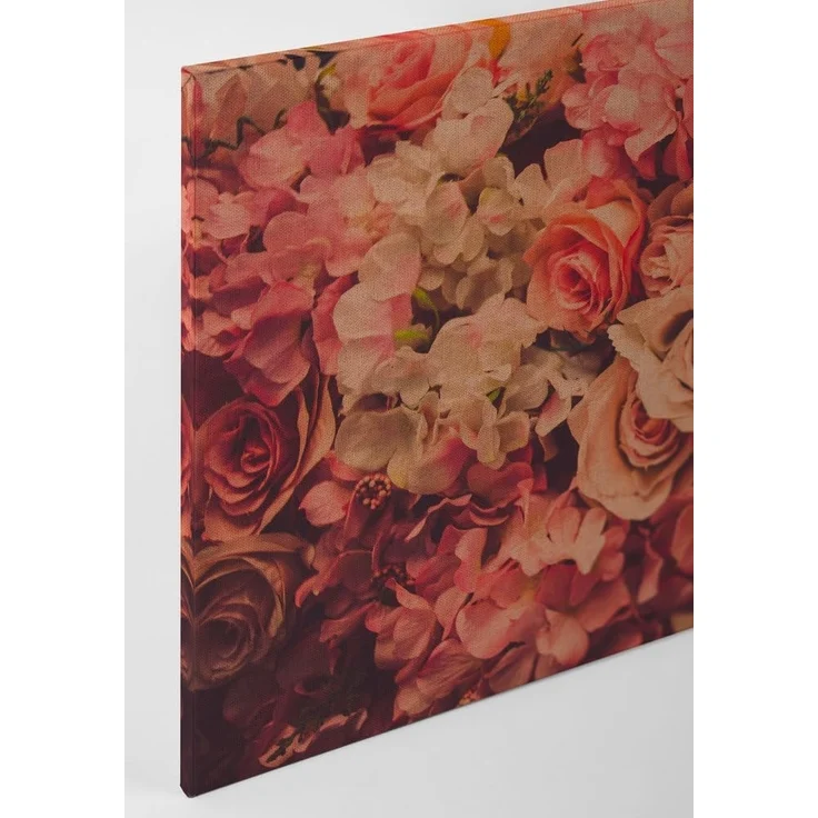 Rosen Leinwandbild Rot Orange 90x60 DD120258 Floral Wandbild Rot Wohnzimmer – Bild 9