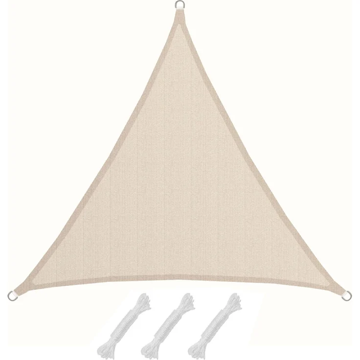 3x3x3m UV Sonnensegel Sonnenschutz Atmungsaktiv Ivory – Bild 1