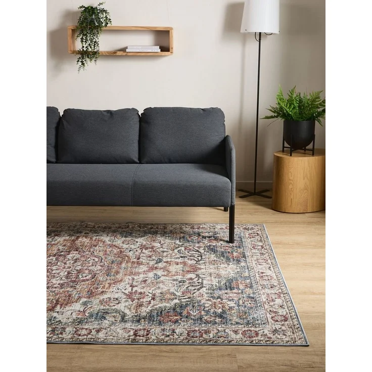 Interiyou Teppich Gent, Rechteckig, Höhe: 5 mm, Vintage Kurzflor für Wohnzimmer, Schlafzimmer, waschbar, pflegeleicht – Bild 2