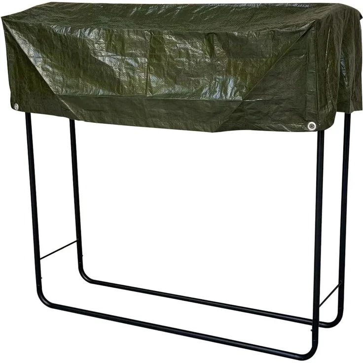 Brennholzregal Kaminholzregal Regenabdeckung Außen Stahl L100xH100cm – Bild 2