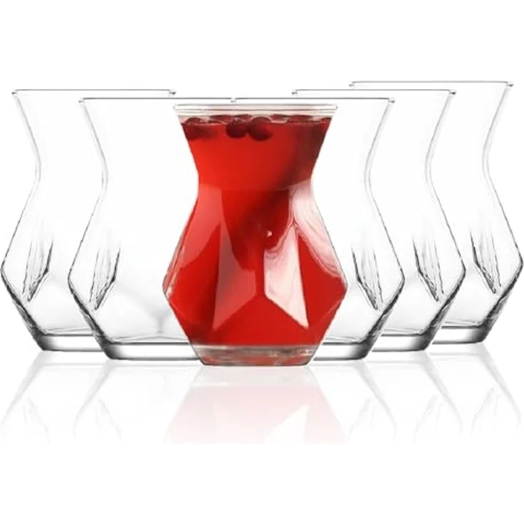 LAV Alya 6 Teegläser, 165 ml, transparentes Glas, klassisch & alltagstauglich – Bild 1