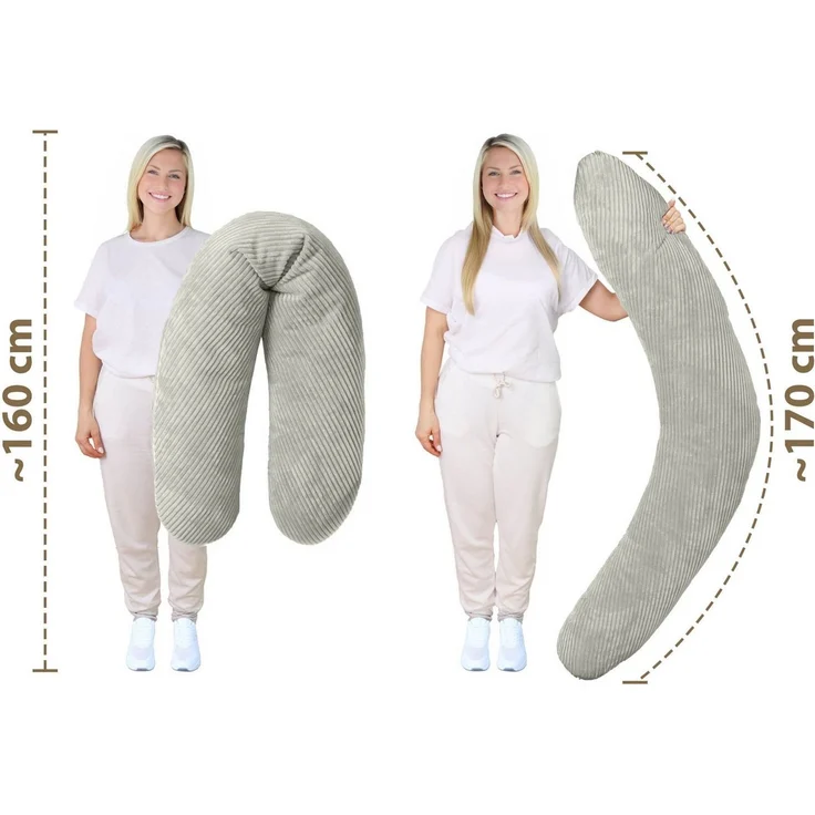 Amilian Stillkissenbezug 170 cm - Kissenbezug für Schwangerschaftskissen, Seitenschläferkissen, weicher und pflegeleichter Bezug - ideal als Ersatzbezug – Bild 2