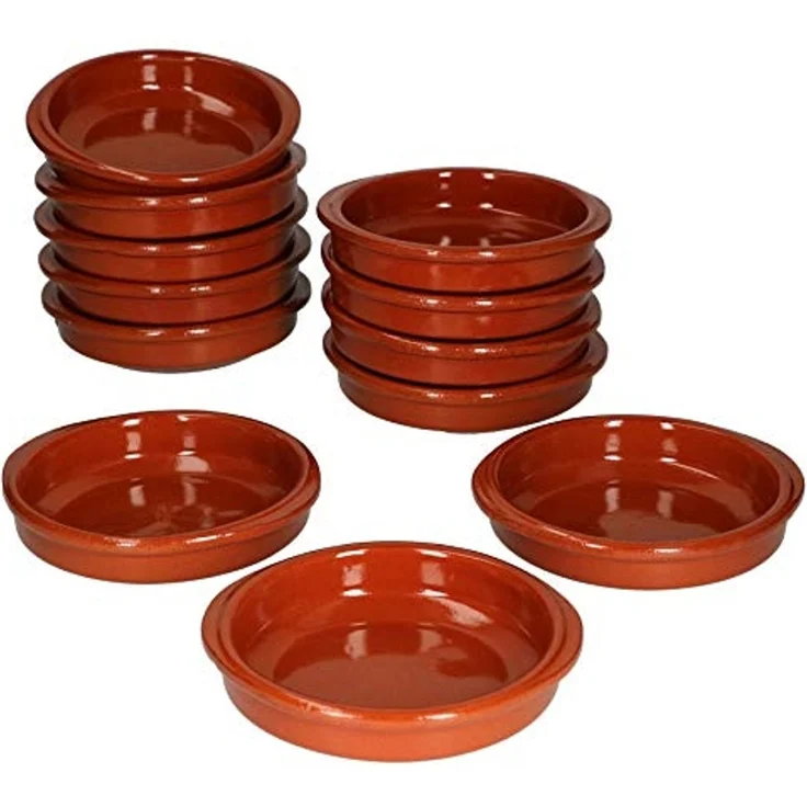 MamboCat Tapas-Schale 12er Set Cazuela Bernd S Ø 12cm Tonschalen mit Griffen, Ton – Bild 1
