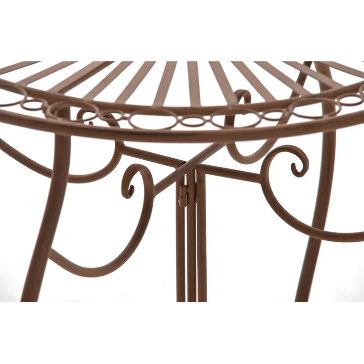 Outdoor Sitzgruppe FUVER - Metall Braun 40x50x92 cm | Gartenmöbelset 2 Personen Metall Vintage Balkonmöbel Set Bistrotisch Terrassenmöbelset Balkonset – Bild 5