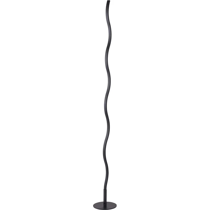 LED Stehleuchte, Wellen Design, schwarz, H 120 cm – Bild 9