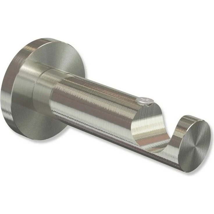 INTERDECO Gardinenstangenhalter Platon 1-läufig, für 20 mm Ø Gardinenstangen, (Stück, 1-St, Edelstahl-Optik), Metall – Bild 2