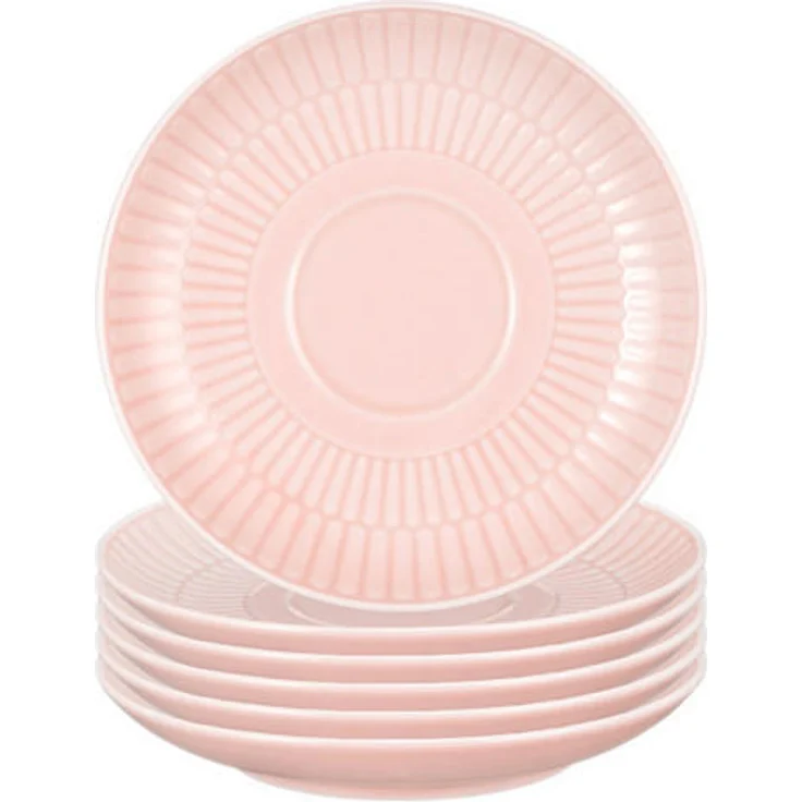 Seltmann Weiden Amina Kombi-Untertassen, Rosa, Keramik, Rund, Ø 12 cm, 6er Set, spülmaschinengeeignet, mikrowellengeeignet, ofenfest