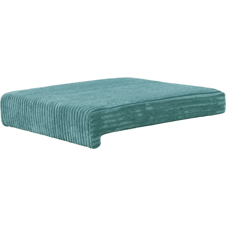 Lycce Bankauflage Klemmkissen mit Leiste - Cord, Polsterung, rutschfest Türkis 8x40x38cm – Bild 1