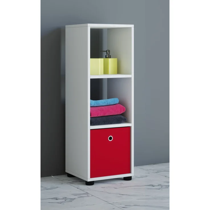 VCM Badmöbel Midischrank Benos 911511 Weiß H. 93 x B. 31 x T. 30 cm – Bild 3