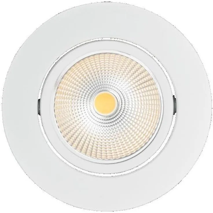 LED Einbauleuchte 5068 ECO Flat 8W weiss-matt 4000K 38° 350mA, rund, 20° schwenkbar - Außen: Ø88mm, Bohr Ø68mm ET: 25mm - WEISS-MATT - 8W - WEISS-MATT - 4000K - Nobile AG