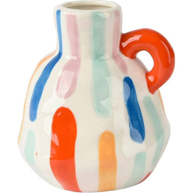 Decoris Krug, Steingut multicolour, 11 x 13 x 10.5 cm, handgearbeitet wasserabstoßend