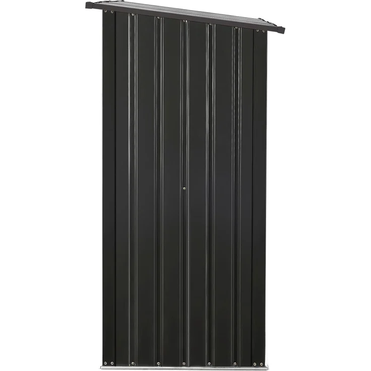 Juskys Holzunterstand Enno für Brennholz außen - Kaminholzregal aus Stahl - Unterstand für Kaminholz aus Metall in Anthrazit - Brennholzregal – Bild 8