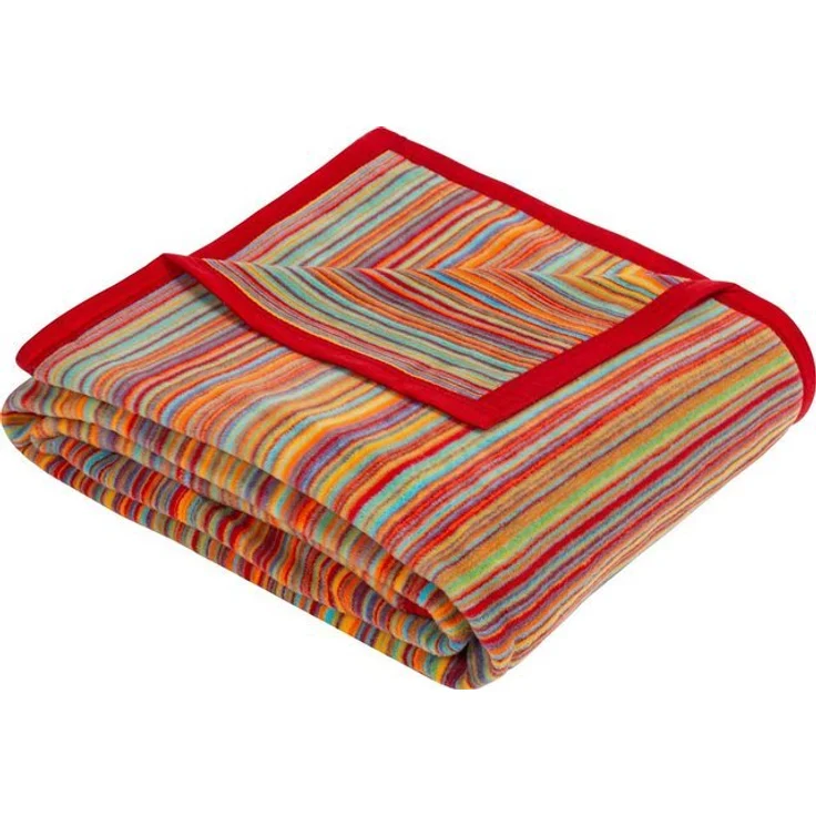 IBENA 'Malang' Wohndecke, mit filigranen Streifen, Jacquard, Bunt, 100x150 cm – Bild 4