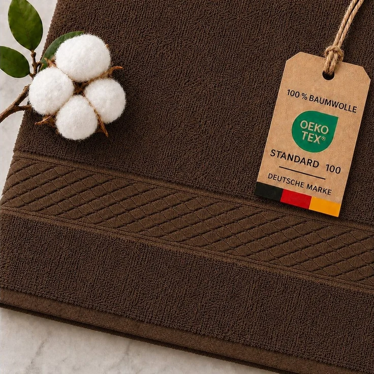 Komfortec Handtuch Set 8x Premium Handtuch Set - 50x100 cm, Frottee (8-St), 100% Baumwolle, mit Bordüre, Weich, Hotelqualität – Bild 2