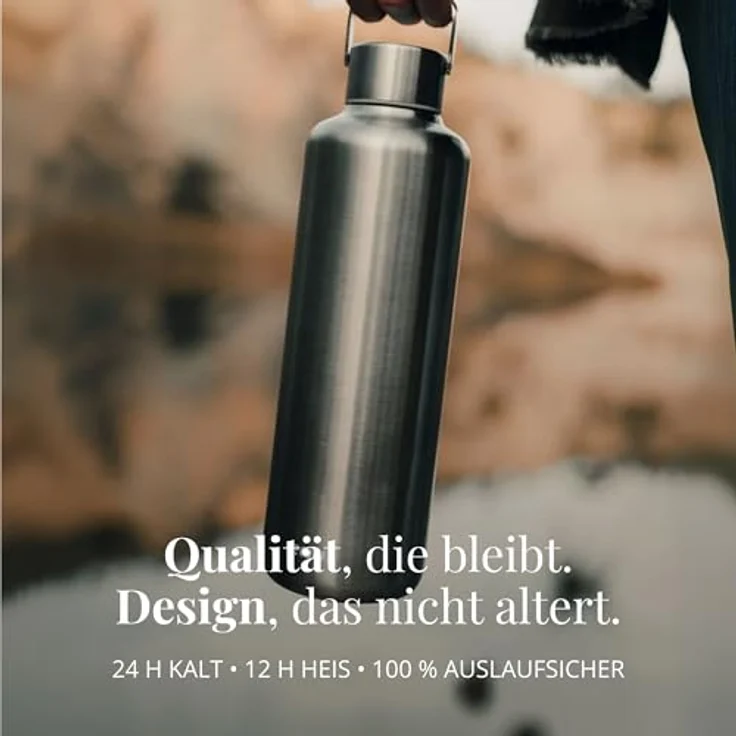 Thermosflasche Isolier-Trinkflasche Doppelwandig 1L EQUA Timeless Steel 683594 – Bild 4