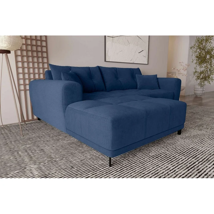99rooms Massimo Ecksofa Cordstoff POSO Blau mit Schlaffunktion Links – Bild 2