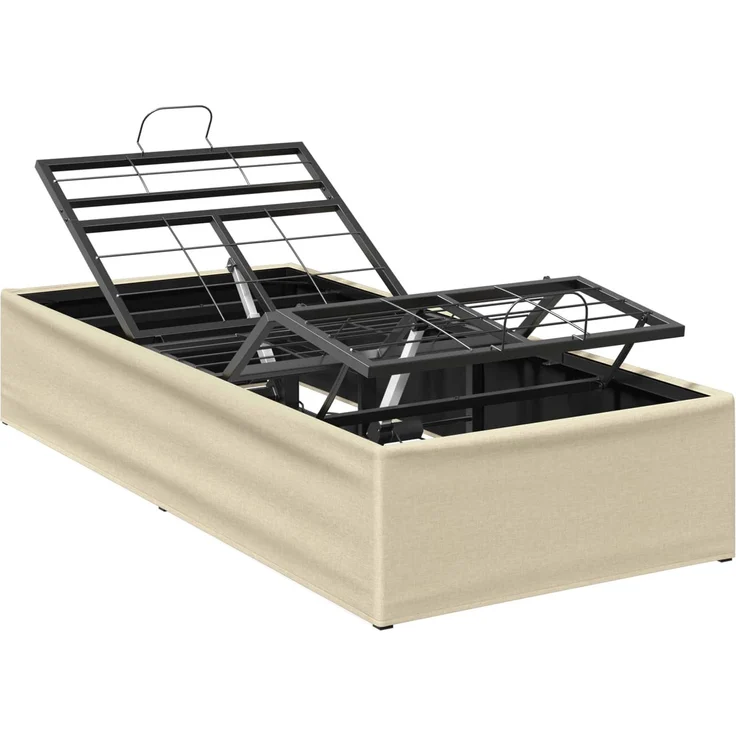 vidaXL Elektrisch verstellbares Bettgestell Creme 200 x 70 x 33,5 cm 42037259 – Bild 2