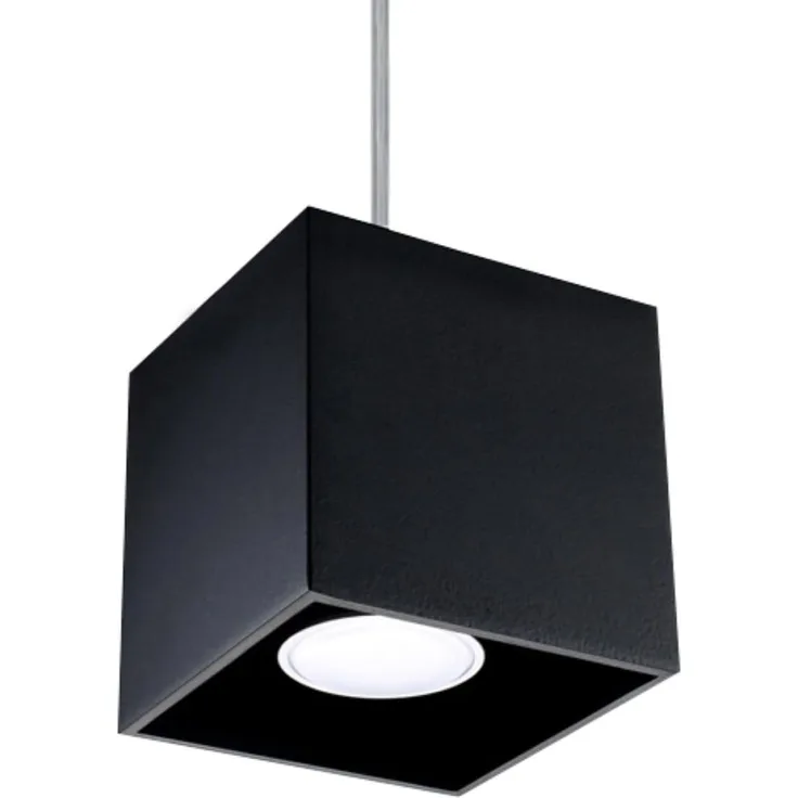 Sollux QUAD moderne Hängelampe eckig schwarz 10x10cm 1-flg. GU10