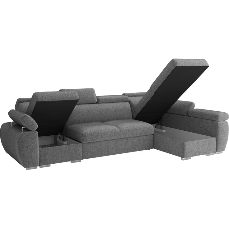 Ecksofa Boston LCP mit 2 Bettkästen und Schlaffunktion (Farbe: Flow 06, Seite: Rechts 1P(65)+2R+LCP) – Bild 4