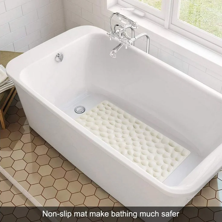 SURFOU Badematte Badewannenmatte rutschfest, Antirutschmatte für Badewanne, Badematte, Maschinenwaschbar, Naturkautschuk, Rechteck 40*80cm, Duschmatte rutschfest mit Saugnäpfen, 100% BPA-frei, schimmelresistent – Bild 3