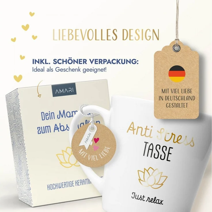 Amari ® Anti-Stress Tasse – Geschenk für die Beste Freundin – Lustiger Kaffeebecher & Teetasse – Dankeschön Freundin Geschenkidee – Bild 3