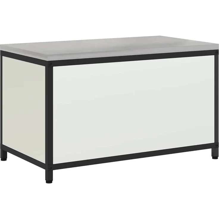 vidaXL Küchenaufbewahrung mit Regal mit Tür Weiß 60 x 50 x 92 cm Stahl 874997 – Bild 8