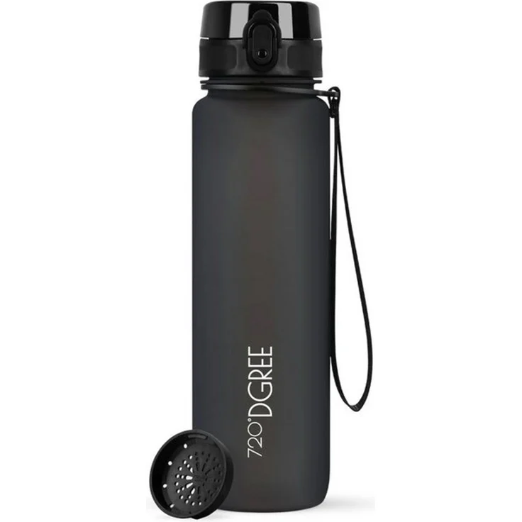 720°DGREE Trinkflasche Trinkflasche uberBottle softTouch mit Sieb onyx black 1l – Bild 2