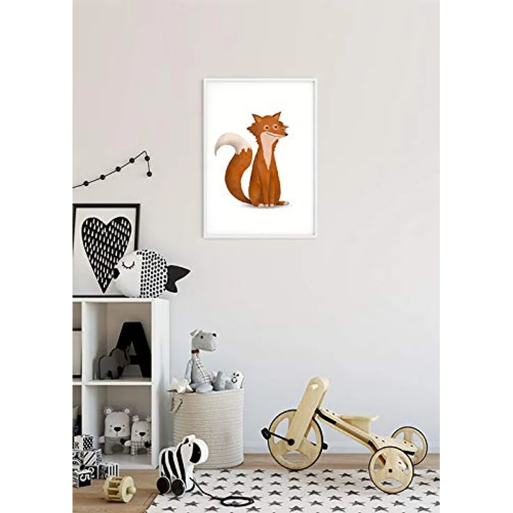 Komar Cute Animal Fox Wandbild, 30 x 40 cm, fotorealistisches Poster aus deutschem Premium-Fotopapier, ohne Rahmen, Dekoration für Wohnzimmer und Schlafzimmer – Bild 4