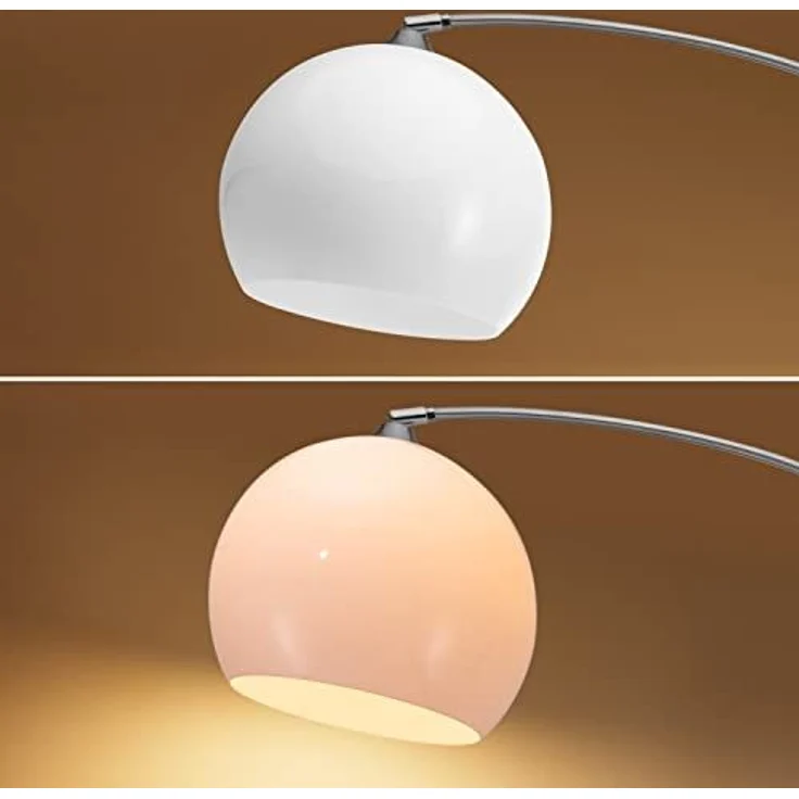 monzana Bogenlampe, Lampe, Marmorfuß 190-210 cm Höhenverstellbar Schwenkbar E27 Wohnzimmer – Bild 5
