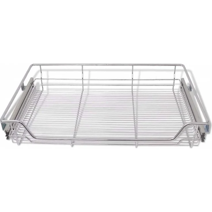 vidaXL Küchenregal Einbauschublade Korbauszug 2 Stk. Silbern 800 mm, 2-tlg. – Bild 4