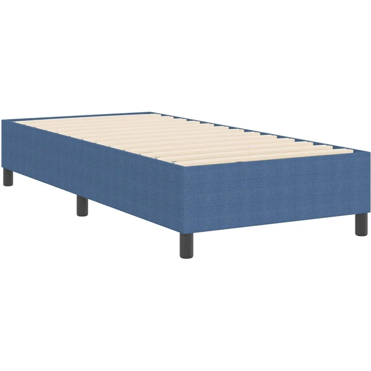 vidaXL Plattformbettgestell Blau 90 x 200 cm Cordstoff 3337390 – Bild 7