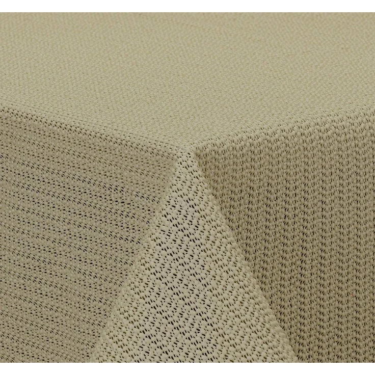 Brandsseller Gartentischdecke 130x160 cm Tischdecke mit Paspel Outdoor Tischtuch rechteckig Weichschaum für Garten, Terrasse, Balkon wetterfest rutschfest - Cappuccino